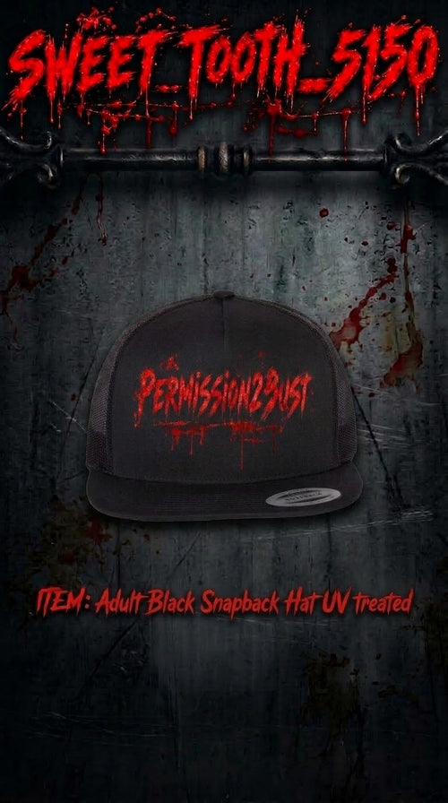 "Permission2Bust"Adult Snapback Hat UV Treated