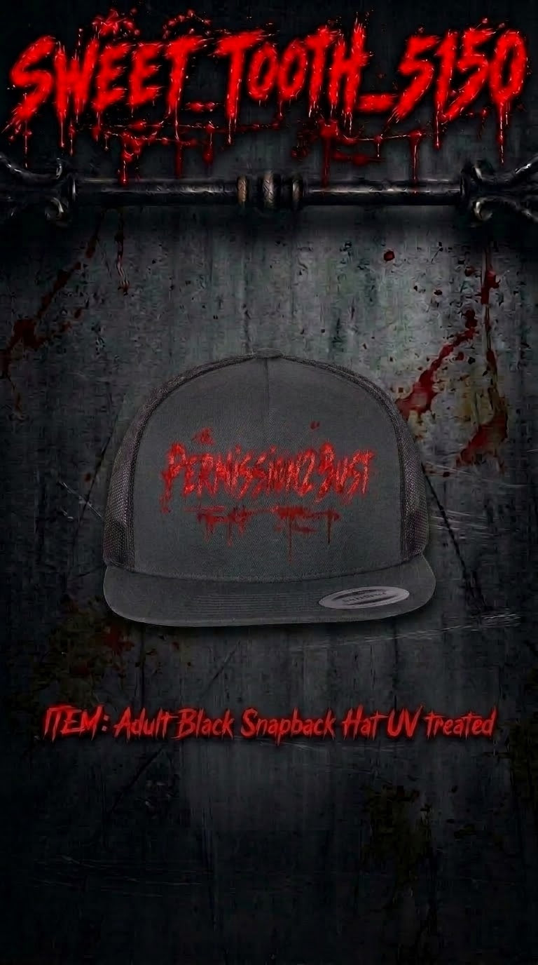 "Permission2Bust"Adult Snapback Hat UV Treated