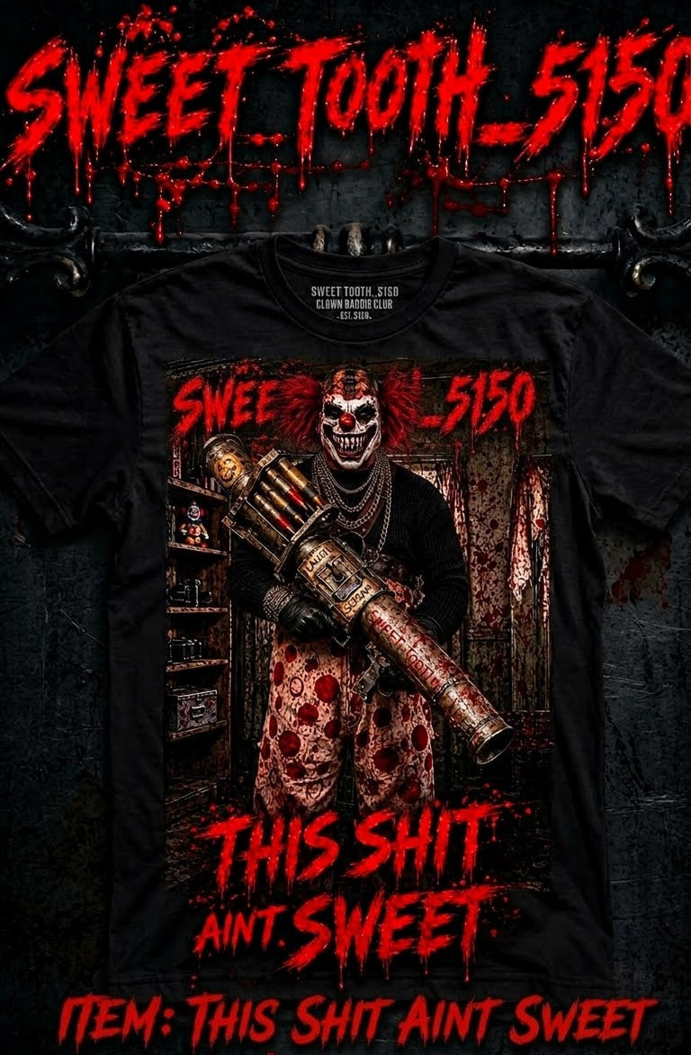 "THIS SHIT AINT SWEET" Black T-Shirt Vivid AF DTF